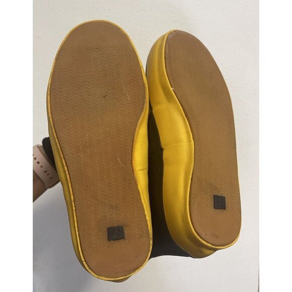 West Marine Tall Blue Yellow Rubber Boat Deck Boots size 4 with drawstring - Picture 8 of 9